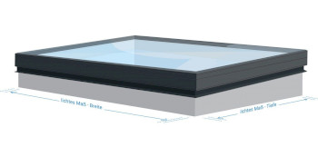 Flachdachfenster festverglast