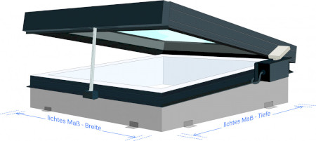 Dachlux Flachdachfenster elektrisch