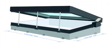 Dachlux Flachdachfenster elektrisch