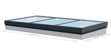 Dachlux Flachdachfenster festverglast