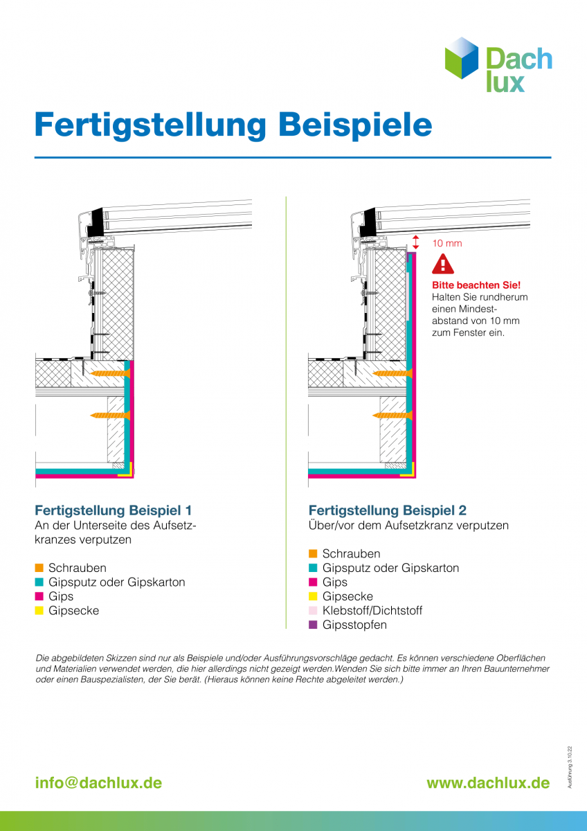 Dachlux Fertigstellung Beispiele