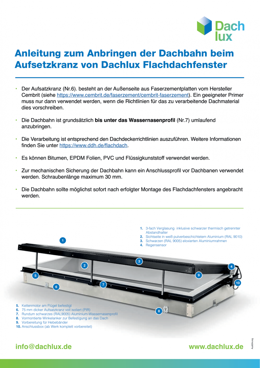 Dachlux Broschüre Flachdachfenster