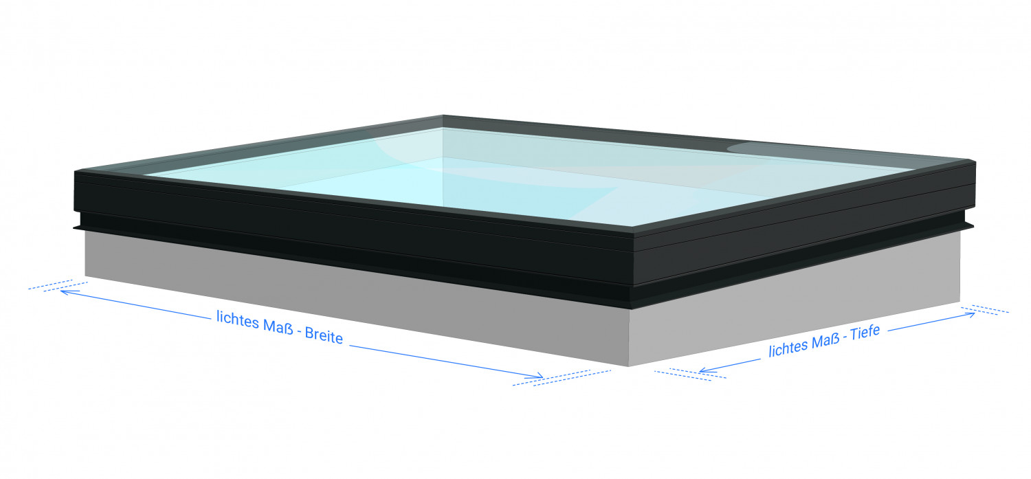 Dachlux Flachdachfenster festverglast