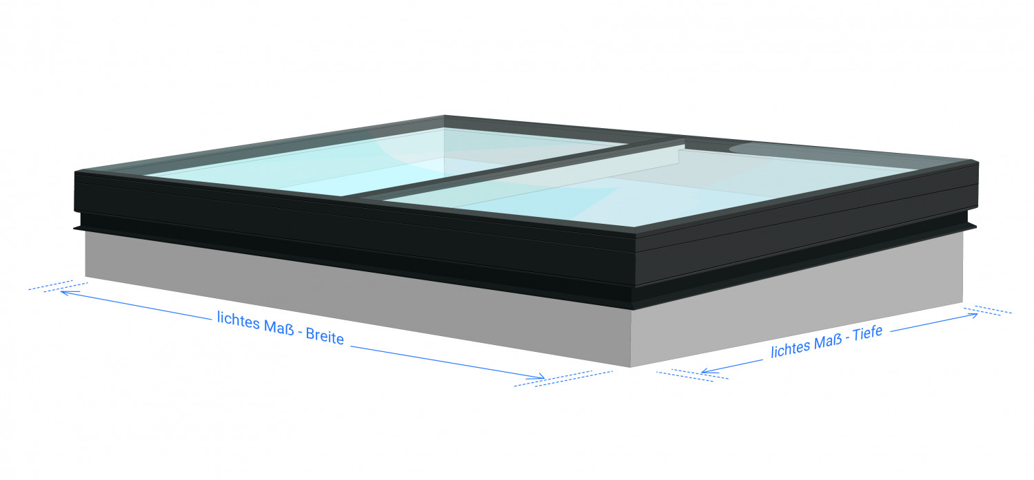 Dachlux Flachdachfenster festverglast