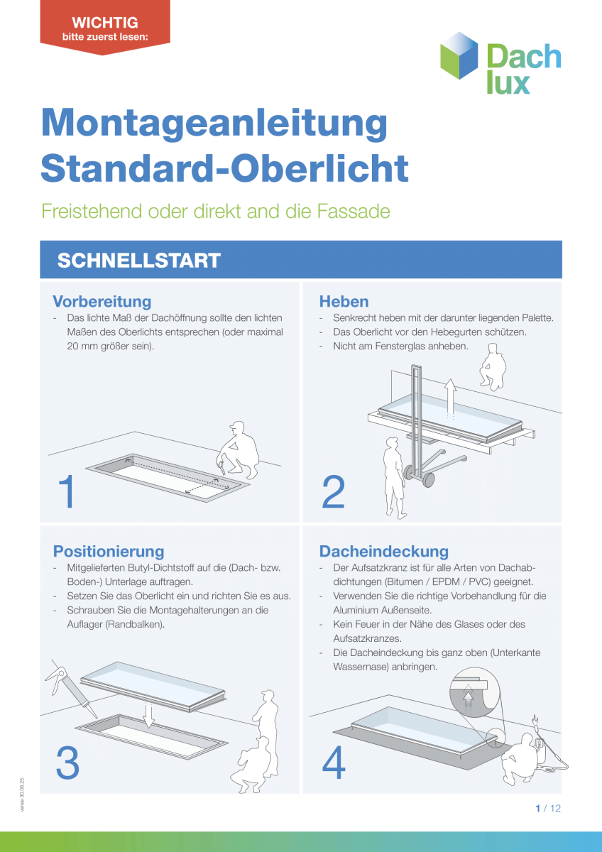 Dachlux Broschüre Basis-Oberlicht